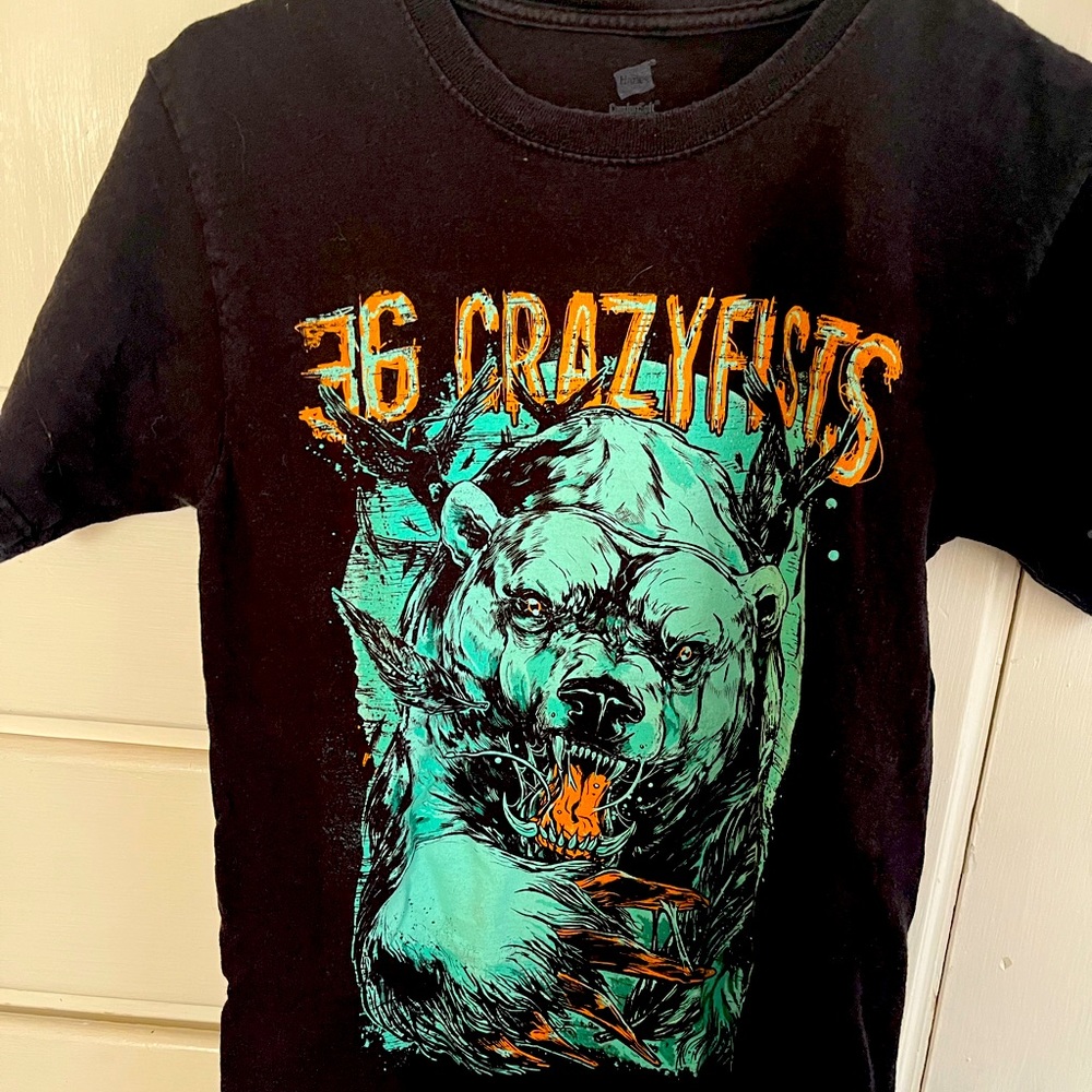 36 Crazy Fists band tee size small.
